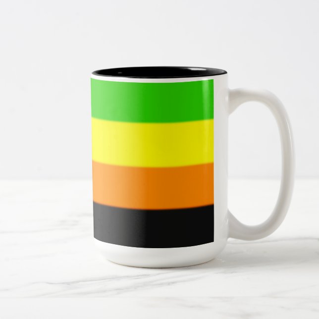 Tasse 2 Couleurs Drapeau de la Fierté Aromantique (Droit)