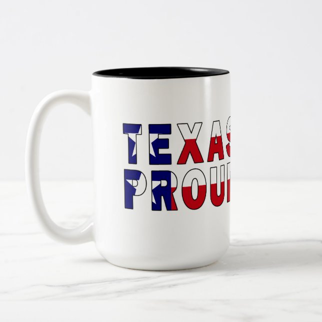 Tasse 2 Couleurs Drapeau de la fierté du Texas (Gauche)