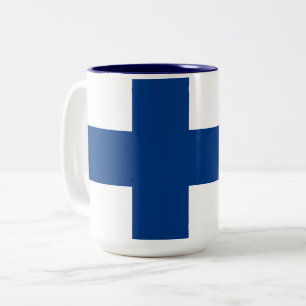Tasse 2 Couleurs Drapeau de la Finlande