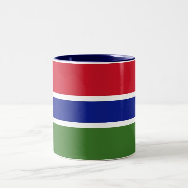 Tasse 2 Couleurs Drapeau de la Gambie (Centre)