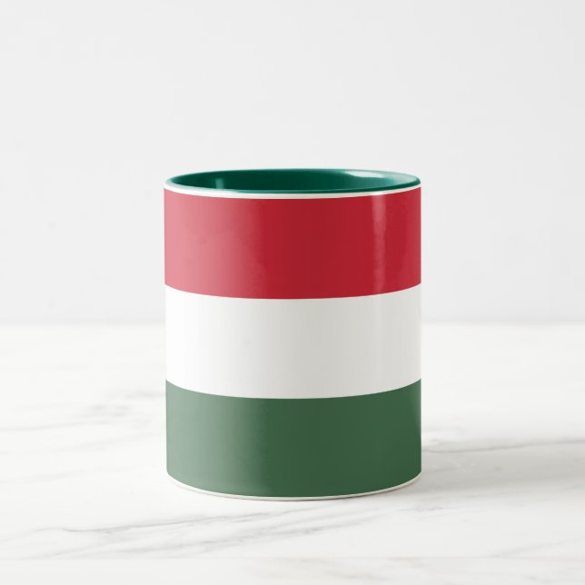 Tasse 2 Couleurs Drapeau de la Hongrie (Centre)