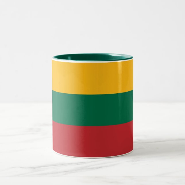 Tasse 2 Couleurs Drapeau de la Lituanie (Centre)