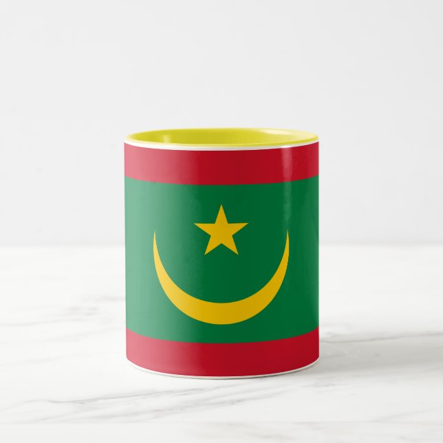 Tasse 2 Couleurs Drapeau de la Mauritanie (Centre)