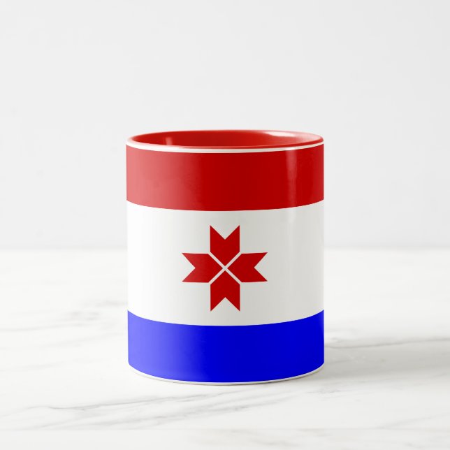 Tasse 2 Couleurs Drapeau de la Mordovie (Centre)