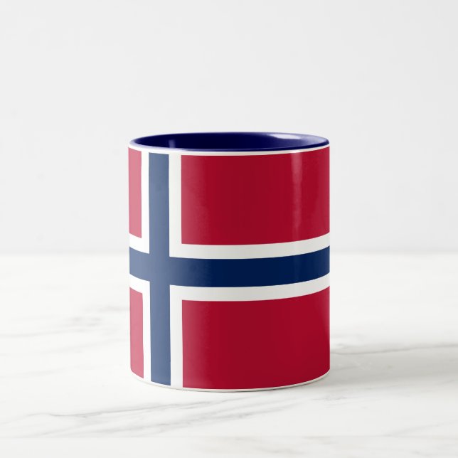 Tasse 2 Couleurs Drapeau de la Norvège (Centre)