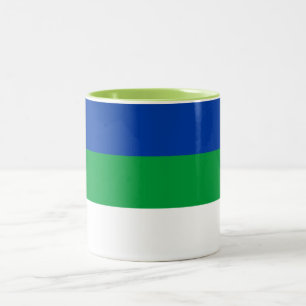 Tasse 2 Couleurs Drapeau de la République de Komi