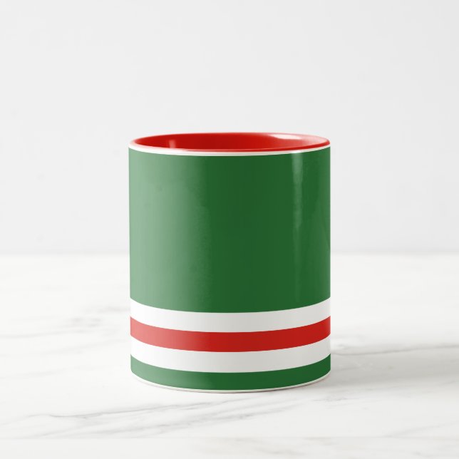 Tasse 2 Couleurs Drapeau de la République tchétchène d'Ichkérie (Centre)