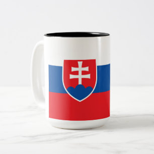 Tasse 2 Couleurs Drapeau de la Slovaquie