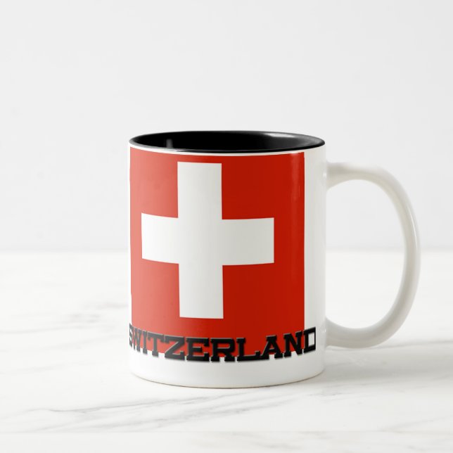 Tasse 2 Couleurs Drapeau de la Suisse (Droit)