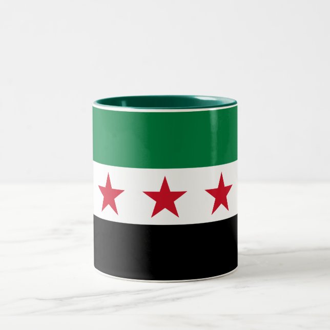 Tasse 2 Couleurs Drapeau de la Syrie (Centre)