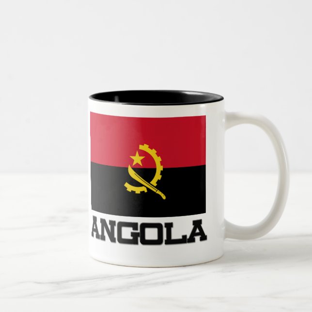 Tasse 2 Couleurs Drapeau de l'Angola (Droit)