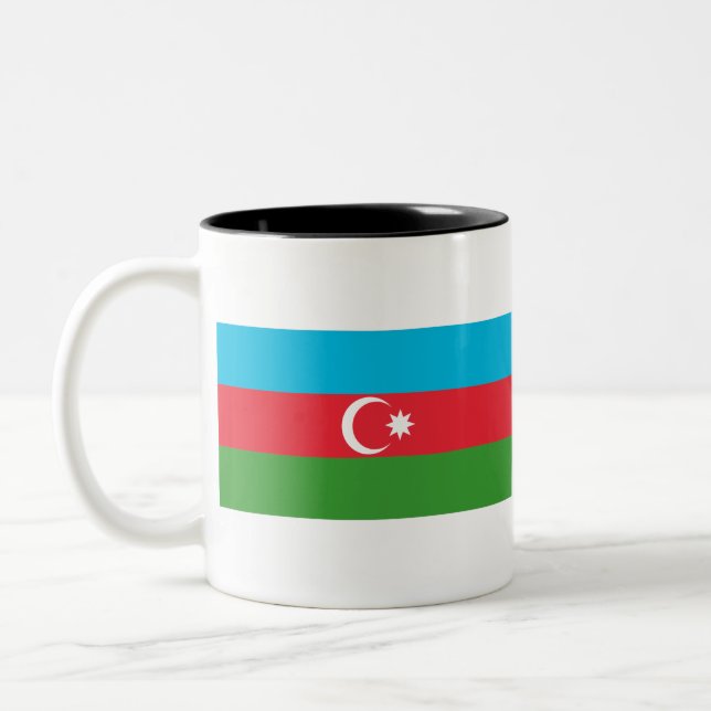 Tasse 2 Couleurs Drapeau de l'Azerbaïdjan (Gauche)