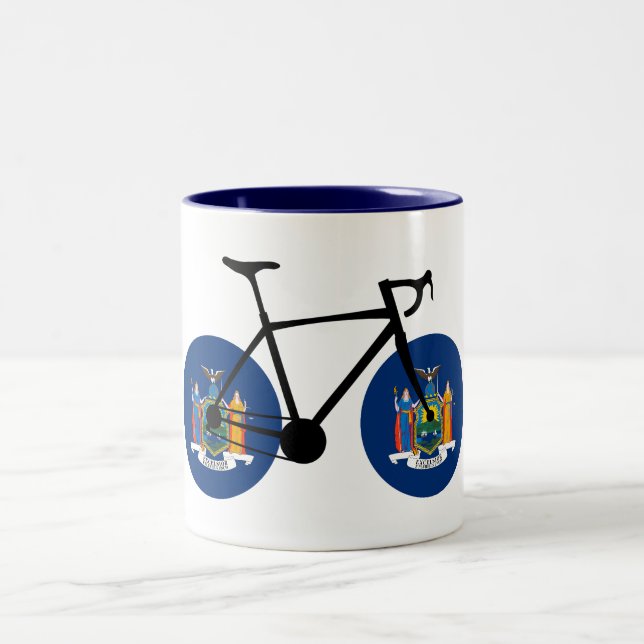 Tasse 2 Couleurs Drapeau de l'État de New York Cyclisme (Centre)