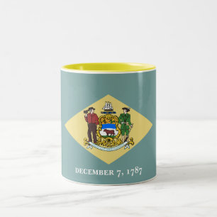 Tasse 2 Couleurs Drapeau de l'État du Delaware