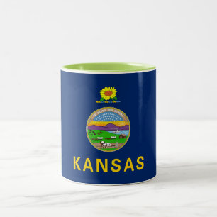 Tasse 2 Couleurs Drapeau de l'État du Kansas