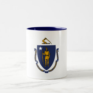 Tasse 2 Couleurs Drapeau de l'État du Massachusetts