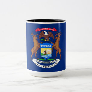 Tasse 2 Couleurs Drapeau de l'État du Michigan