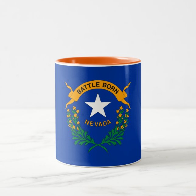 Tasse 2 Couleurs Drapeau de l'État du Nevada (Centre)