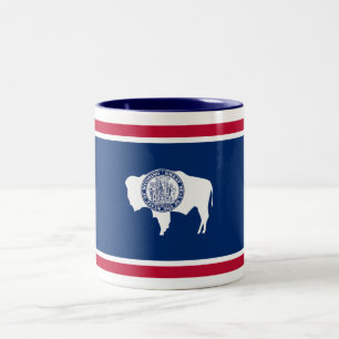 Tasse 2 Couleurs Drapeau de l'État du Wyoming