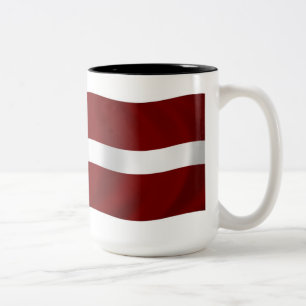 Tasse 2 Couleurs Drapeau de Lettonie