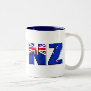 Tasse 2 Couleurs Drapeau de logo de NZ de la Nouvelle Zélande