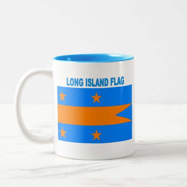 TASSE 2 COULEURS DRAPEAU DE LONG ISLAND (Gauche)