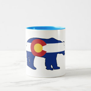 Tasse 2 Couleurs Drapeau de l'ours du Colorado