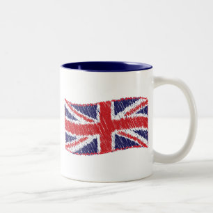 Tasse 2 Couleurs Drapeau de l'Union griffée