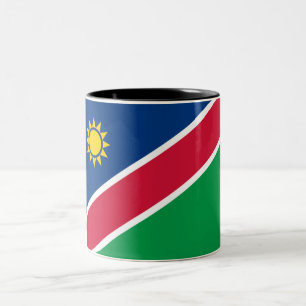 Tasse 2 Couleurs Drapeau de Namibie (Afrique australe)