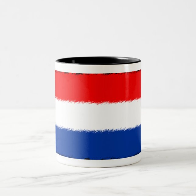 Tasse 2 Couleurs Drapeau de Pays-Bas (Centre)