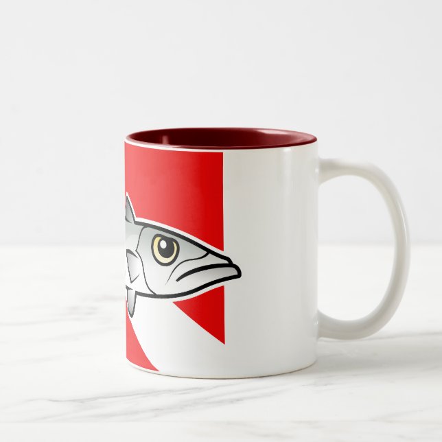 Tasse 2 Couleurs Drapeau de piqué de barracuda (Droit)