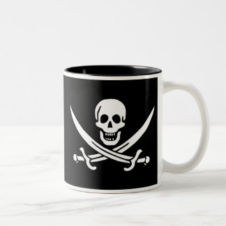 Tasse 2 Couleurs Drapeau de pirate authentique de Jack Rackam