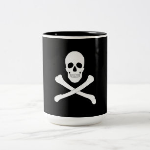 Tasse 2 Couleurs Drapeau de pirate (Jolly Roger)