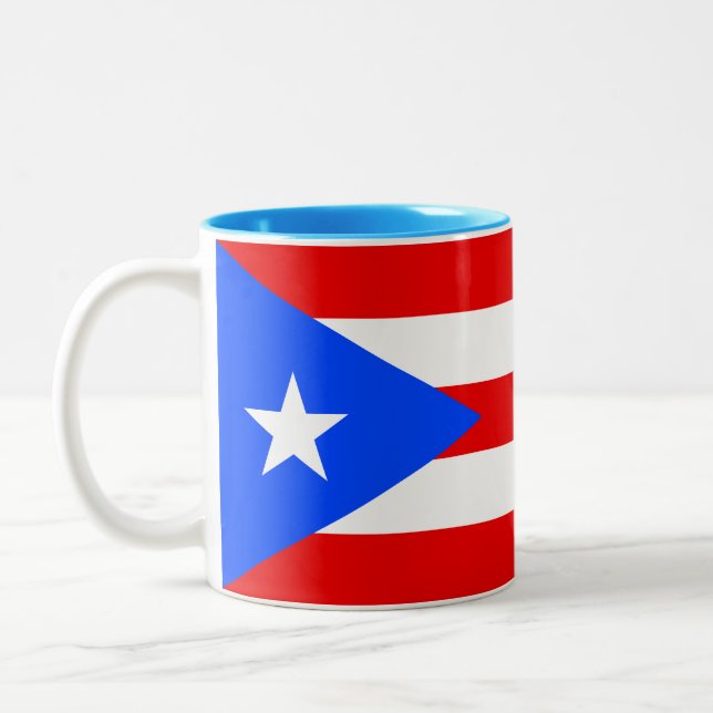 Tasse 2 Couleurs Drapeau de Porto Rico (Gauche)