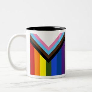 Tasse 2 Couleurs Drapeau de progrès de fierté