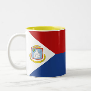Tasse 2 Couleurs Drapeau de Saint-Martin