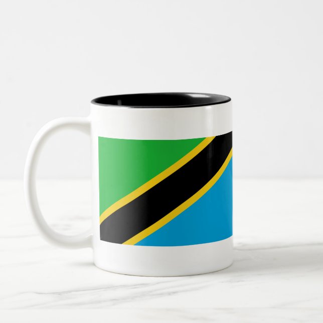 Tasse 2 Couleurs Drapeau de Tanzanie (Gauche)