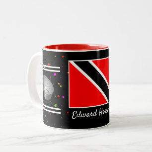 Tasse 2 Couleurs Drapeau de Trinité-et-Tobago & Steelpan (Votre nom