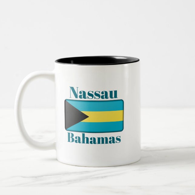 Tasse 2 Couleurs Drapeau des Bahamas de Nassau (Gauche)
