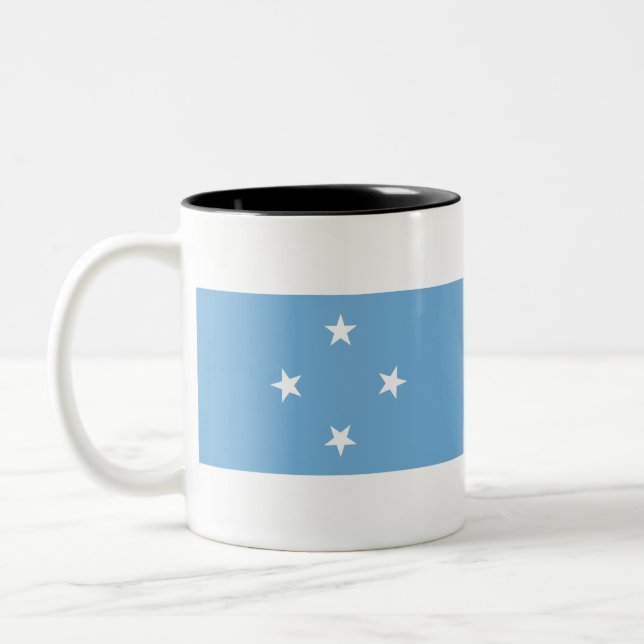 Tasse 2 Couleurs Drapeau Des États Fédéraux De Micronésie (Gauche)