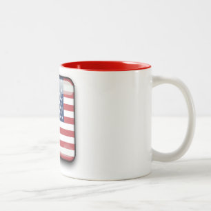 Tasse 2 Couleurs Drapeau des États-Unis d'Amérique