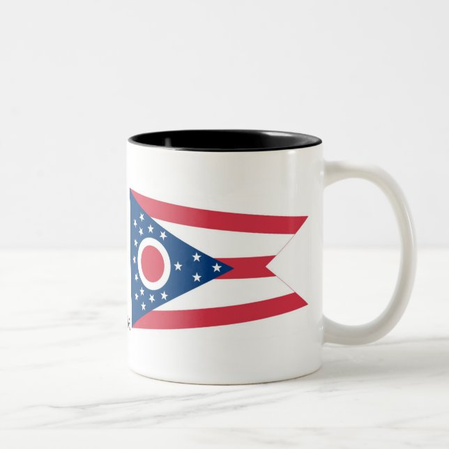 Tasse 2 Couleurs Drapeau d'état de l'Ohio (Droit)