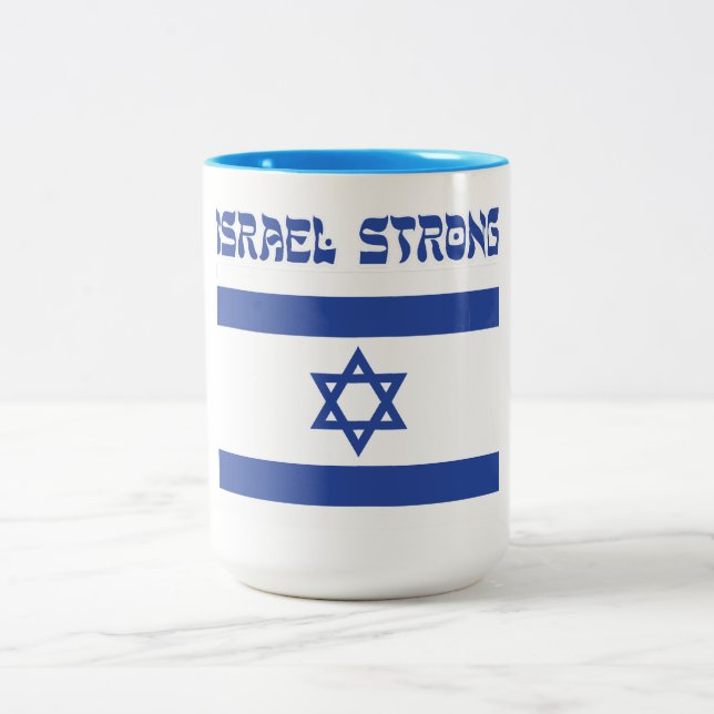 Tasse 2 Couleurs Drapeau d'Israël (Centre)