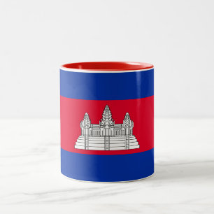 Tasse 2 Couleurs Drapeau du Cambodge patriotique