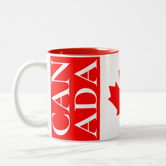 Tasse 2 Couleurs Drapeau du Canada (Gauche)