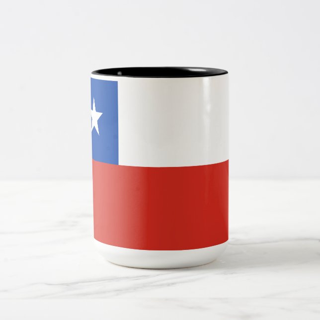 Tasse 2 Couleurs Drapeau du Chili (Centre)