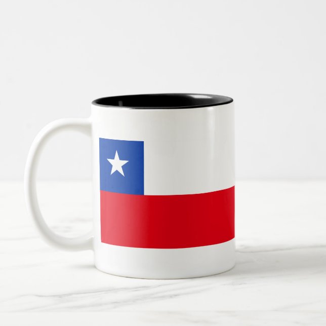 Tasse 2 Couleurs Drapeau du Chili (Gauche)