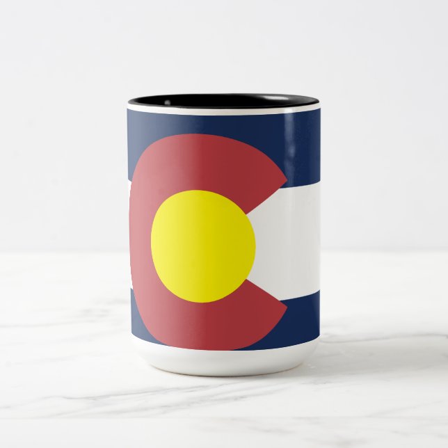 Tasse 2 Couleurs Drapeau du Colorado (Centre)