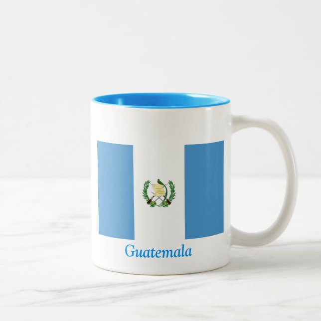 Tasse 2 Couleurs Drapeau du Guatemala (Droit)