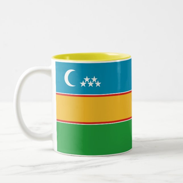 Tasse 2 Couleurs Drapeau du Karakalpakstan (Gauche)